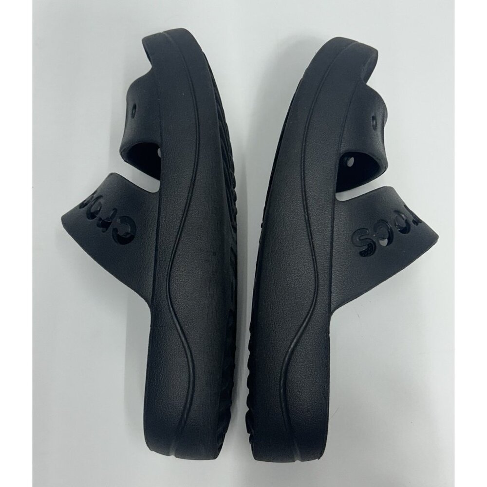 Crocs Baya Platform Double Strap Sandals Women's Size 6 Black Comfort Slip On - Picture 7 of 8